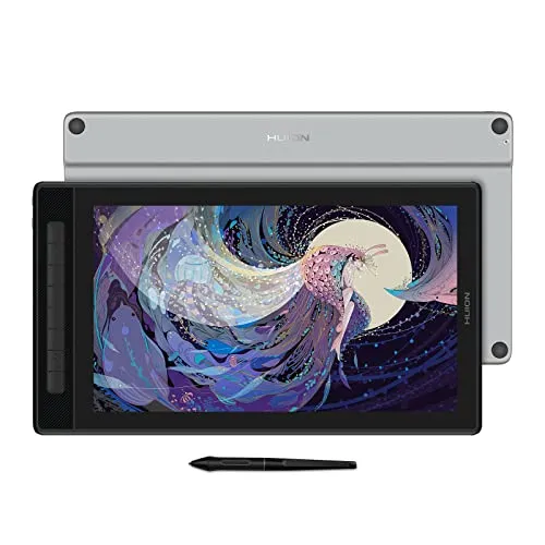 Huion Kamvas Pro 16 GT1602 Grafiktablett (2,5K) - Grafiktablett mit 2,5K-Auflösung und 15,8 Zoll Bildschirm, perfekt für kreative Profis. Bietet präzises Zeichenerlebnis dank batterielosem Stift und 8 programmierbaren Tasten.