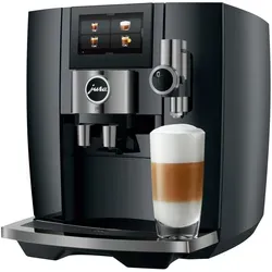 JURA J10 Piano Black (EA) (15562) - Hochwertiger Kaffeevollautomat mit Cold Extraction Process, 42 Spezialitäten und eleganten Design, inklusive 2 kg Kaffeebohnen und Latte-macchiato-Gläser