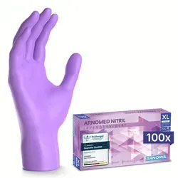 ARNOMED RAINBOW NITRIL LAVENDER VIOLET Nitrilhandschuhe lila puderfrei, VE 100 Stück 10/XL