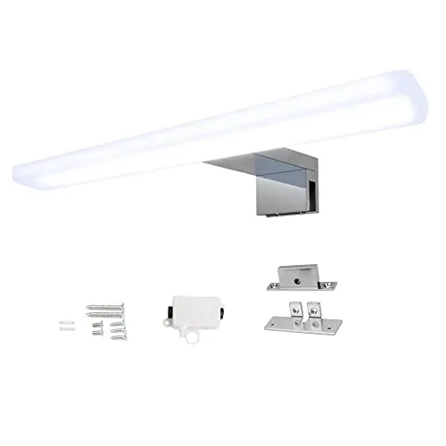 Mera LED Badleuchte 600mm - Neutralweiss - Spiegellampe für das Bad mit edlem Design aus satiniertem Acrylglas, energiesparend dank effizienter LED-Technologie und vielseitig montierbar.