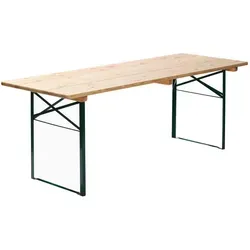 Biertisch 220x50x78cm - Premium Brauereiqualität - Bierzeltgarnituren, ideal für Veranstaltungen mit hoher Stabilität und Tragfähigkeit dank robustem Untergestell und runder Oberfläche, die Kratzer beim Stapeln vermeidet.