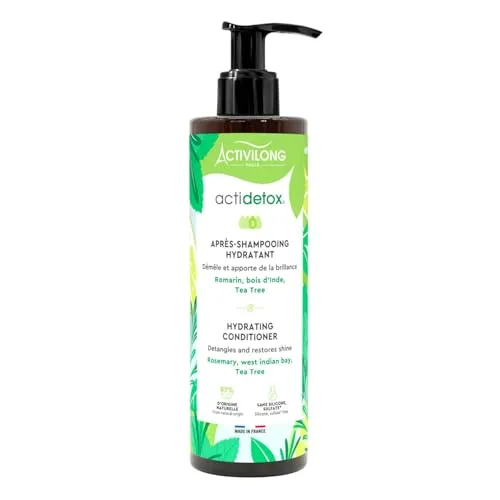 ACTIVILONG - Actidetox Feuchtigkeitsspendender Conditioner – entwirrt und verleiht Glanz – 97% natürliche Inhaltsstoffe – hergestellt in Frankreich – 250 ml