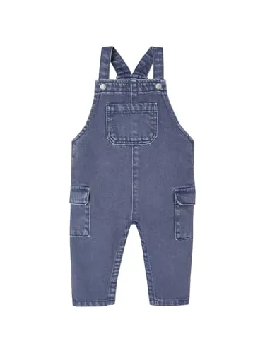 VERTBAUDET Latzhose aus Segeltuch, für Babys, Indigo, 24 m (86 cm)