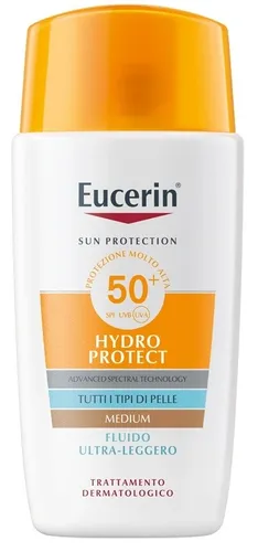 EUCERIN Sun Fluid Hydro Protect Face LSF50+ 50 ml - Hochwertiges Sonnenfluid mit LSF50+ für optimalen Schutz und Feuchtigkeitspflege. Ideal für den täglichen Gebrauch und für empfindliche Haut geeignet.