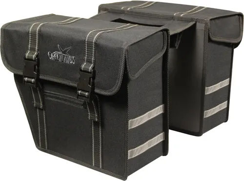 Fahrradtasche "Doppel Fahrradtasche" schwarz - Praktisch und geräumig - Fahrradtasche, ideal für Ausflüge mit viel Stauraum (32 cm x 30 cm x 14 cm) und robustem Design.