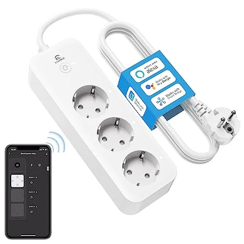 Eightree Smart WLAN Steckdosenleiste mit 3 AC-Anschlüssen - Steckdosen & Zubehör - Intelligente Steuerung Ihrer Geräte per App und Sprachbefehlen, mit Energieverbrauchsüberwachung für optimale Effizienz.