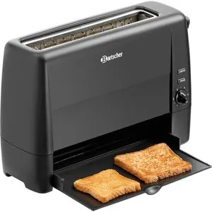 Bartscher Toaster TS20Sli, 2-Scheiben Langschlitztoaster - Toaster für 2 Scheiben mit 6 Röststufen, ideal für verschiedene Brotsorten. Integrierte Kabelaufwicklung und Anti-Rutsch-Füße für sicheren Stand.