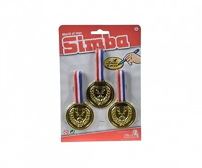 Simba 108612196 - World of Toys - 3 Medaillen zum Umhängen - Neu