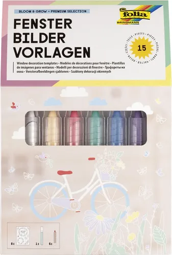 folia Fensterbilder-Vorlagen "BLOOM & GROW" - Premium