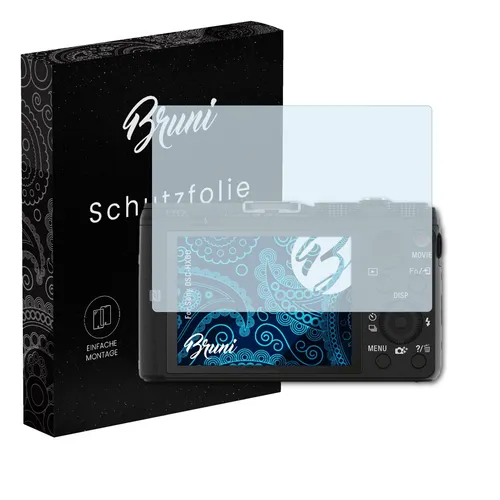 Bruni 2x Folie für Sony DSC-HX60 Schutzfolie Displayschutzfolie