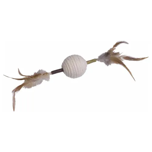Nobby Katzenspielzeug Matatabi Stick 9,5 cm mit Rasselball und Feder