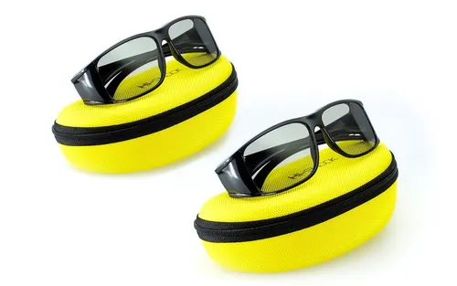 2x Hi-SHOCK® zirkular passive 3D-Brille  für 4k TV´s von Philips, Grundig, Sony