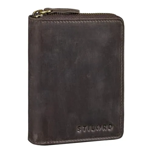 STILORD 'Giannis' Mini Leder Portemonnaie Herren - Herren-Geldbörse im Hochformat aus echtem Leder mit RFID Schutz. Kompakt, stilvoll und sicher – ideal für moderne Männer, die Wert auf Qualität legen.
