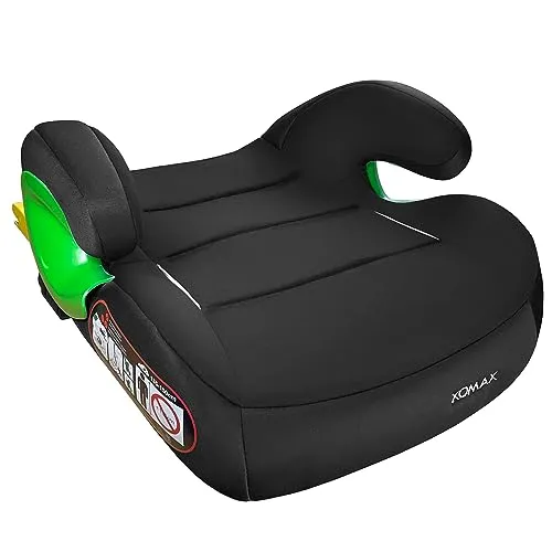 XOMAX KBH310-black Kindersitz mit ISOFIX - Kinderautositz der Gruppe 2/3 für 15-36 kg, mitwachsend für 3-12 Jahre, bietet bequeme Armlehnen und sichere ISOFIX-Befestigung.