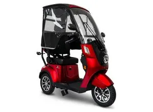 Elektromobil ROLEKTRO "Rolektro, Deisla DS3-15" rot - Behinderten-Bedarf mit innovativem Wetterschutz; das Elektro-Dreirad bietet Freiheit und Mobilität für Senioren bei jedem Wetter.