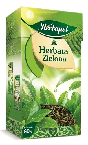 Herbata liściasta zielona HERBAPOL 80g ART. SPOŻYWCZE KOSZYK 5900956005782