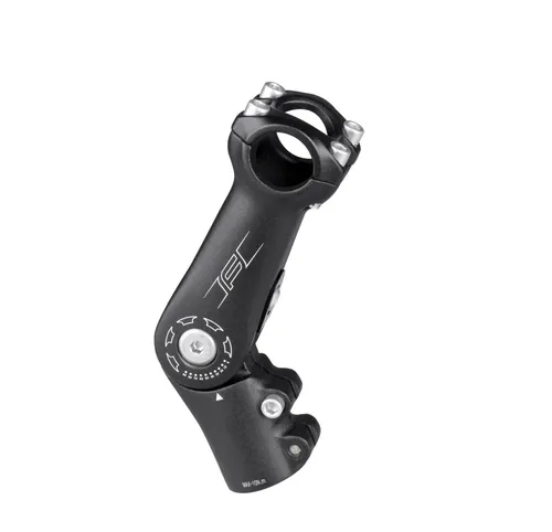 Force Vorbau 25,4/110mm Verstellbar Alu - Aluminium Schwarz - Verstellbarer Fahrradlenkervorbau aus Aluminium für einen Durchmesser von 25,4 mm. Mit einem flexiblen Verstellbereich von 0 - 90° und einem Gewicht von nur 410 g ideal für individuelle Anpassungen.