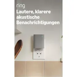 Ring Chime - Kabellose Türklingel in Grau und Weiß mit Wi-Fi 6 - Moderne kabellose Türklingel mit Wi-Fi 6, einfache Installation und 30 einstellbare Melodien. Ideal für ein smartes Zuhause und zuverlässige Benachrichtigungen.