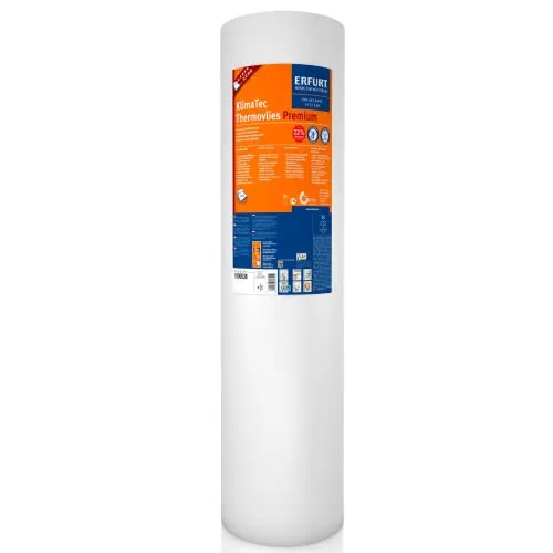 Erfurt Thermovlies Premium KlimaTec 0,75 x 10 m - Hochwertiges Thermovlies für optimale Wärmedämmung und Feuchtigkeitsregulierung, ideal für ein gesundes Raumklima.