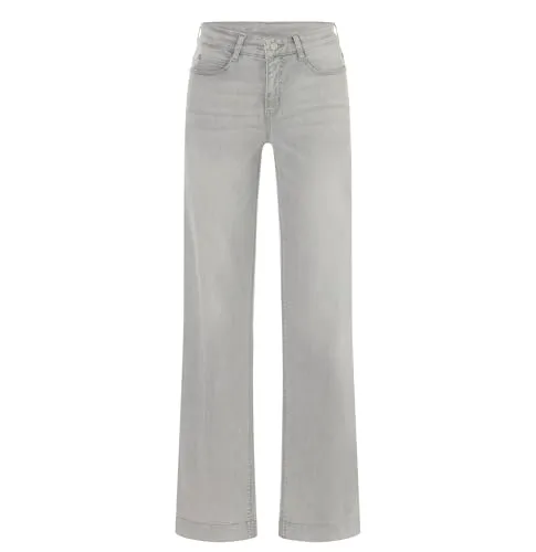 MAC Dream Wide Fit Damenjeans - Graue Comfort-fit-Jeans - Stylische Damenjeans im Wide Fit mit geradem Bein, ideal für komfortable Outfits. Hergestellt aus hochwertiger Baumwolle für angenehmen Tragekomfort.