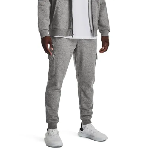 Under Armour Sweathose "Rival" in Grau - Größe L für Herren - Herren Plussize Sweathose von Under Armour, bequem mit Tunnelzug und praktischen Taschen. Ideal für Sport und Freizeit.