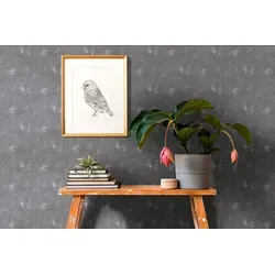 A.S. Création Metallic Tapete Grau Silber THE BOS 388324 Vliestapete Struktur 10,05 m x 0,53 m Made in Germany