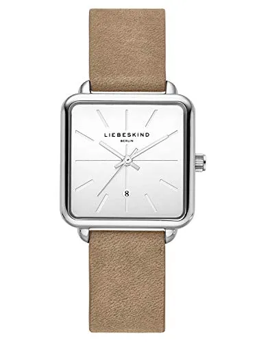 Liebeskind Berlin Damen Armbanduhr LT-0152-LQ - Elegante Damen Armbanduhr mit eckigem Edelstahlgehäuse und hochwertigem Lederarmband, ideal für jeden Anlass. Das gut ablesbare Zifferblatt mit Datumsanzeige und das Easy-Change-System machen sie besonders praktisch.