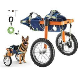 VEVOR Hunderollstuhl für Hinterbeine - Sonstiger Hundebedarf: Verstellbarer Haustierrollstuhl mit stoßdämpfenden Rädern für verletzte Hunde von 21,77–39,92 kg, einfach anzupassen und leicht zu führen.