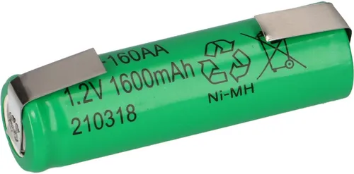Akku Mignon AA 1,2V 1600mAh mit U Lötfahne Akku