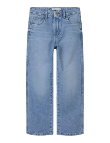 Name It NKMRYAN LOOSE JEANS 5760-RM blau 158 - Kinderhosen in lässigem Loose Fit, aus 100% Baumwolle, pflegeleicht und ideal für den Alltag. Mit Abriebeffekten und praktischen Taschen für einen stylishen Look.