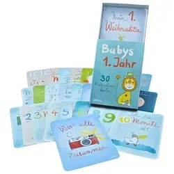 JAKO-O Meilensteinkarten Baby Karten Geburt + Erstes Jahr | Meilensteine Baby