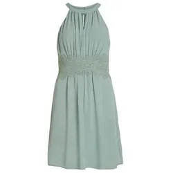 Vila Cocktailkleid Drapiert/gerafft in Pastellgrün (Gr. 44) - Elegantes 1-teiliges Kleid aus recyceltem Material, mit drapiertem Design und normaler Passform, perfekt für besondere Anlässe.
