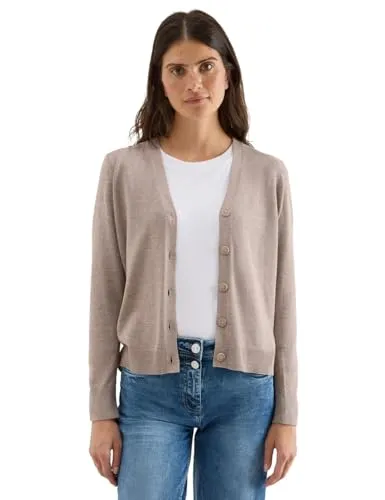 Cecil Damen V-Neck Cardigan – Stilvolle Strickjacke - Elegante Strickjacke mit V-Ausschnitt und Knopfleiste, ideal für vielseitige Outfits. Die angenehme Strickqualität sorgt für Komfort und Stil im Alltag.