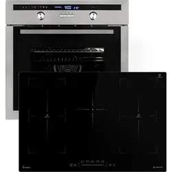 Autarkes Herdset: 60cm Einbaubackofen EB8013ED + 77cm Induktionskochfeld IH87705FZ - Herd-Sets mit Energieeffizienzklasse A, Drehspieß für perfekt gegartes Fleisch und blitzschnelles Induktionskochfeld für mehr Sicherheit und Komfort in Ihrer Küche.
