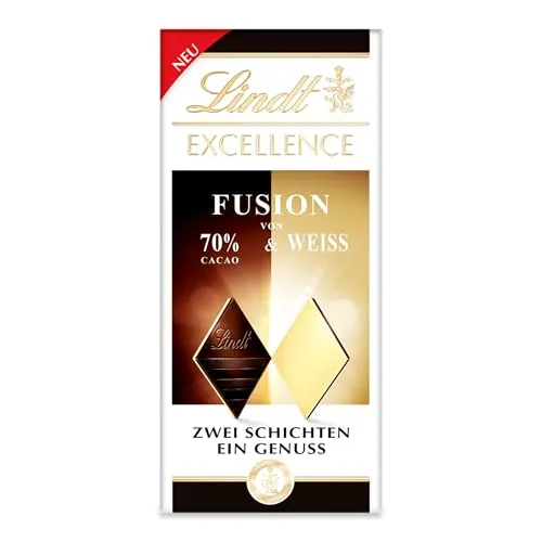Lindt Tafelschokolade Excellence Fusion 70% Kakao und Weiß, 100 g