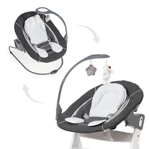Hauck Core Babywippe Alpha Bouncer Deluxe Melange Grey - Kissen für Babywippen, ergonomisches Design für optimalen Komfort und Sicherheit Ihres Babys.