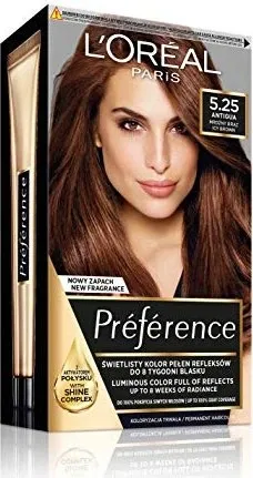 L’Oréal Paris Préférence Haarfarbe 5.25 Icy Brown - Haarfarbe für Damen, langanhaltende und lebendige Farbe, perfekt zum Kaschieren grauer Haare und für strahlenden Glanz.