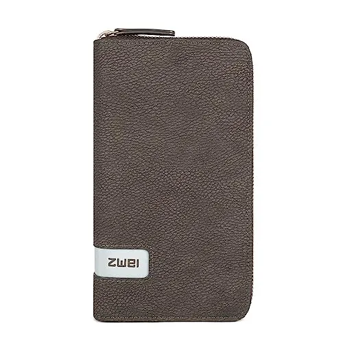 Zwei große Damen Geldbörse M.Wallet MW2 - Herren-Geldbörsen mit 15 Kartenfächern, umlaufendem Reißverschluss und stilvollem Kunstlederdesign für optimalen Komfort und Sicherheit.