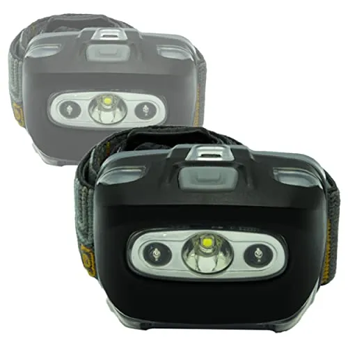 MMOBIEL 2 Stück Stirnlampe Flash Light LED - 1000 Lumen 7 Modi Wasserfest für Campingausrüstung, Outdoor, Notfall, Laufsport, inkl. verstellbarem Stirnband und roter Sicherheitsleuchte
