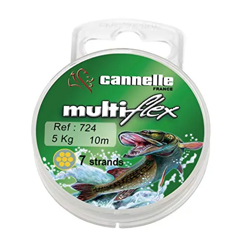 Cannelle Stahlvorfach Multiflex 1x7 Strands 10m 12 kg - Vorfachschnur für Hecht