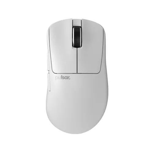 Pulsar Gaming Gears Xlite v4 kabellose Gaming-Maus, ultraleicht, 58 g, ergonomisch, optischer Schalter, 32000 DPI, 750 IPS, XS-1-Sensor, 8K-kompatibel (groß, weiß)