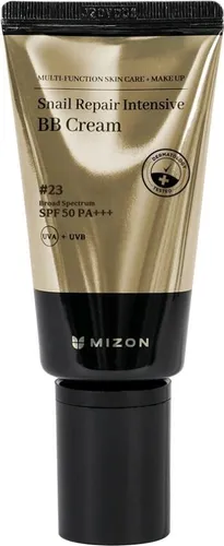 MIZON Snail Repair Intensive BB Cream SPF50+ Nr. 31 – Getönte Creme mit Schneckenfiltrat - Die MIZON Snail Repair Intensive BB Cream SPF50+ Nr. 31 bietet einen hervorragenden UV-Schutz und perfektioniert den Teint. Ihre leichte Textur sorgt für natürliche Deckkraft und langanhaltende Feuchtigkeit, ideal für mittlere bis dunklere Hauttöne.