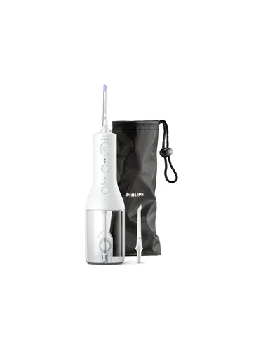 Philips Sonicare Power Flosser 3000 - kabellose Munddusche in Weiß, Quad Stream-Technologie für gründliche Zahn- und Zahnfleischreinigung in nur 60 Sekunden