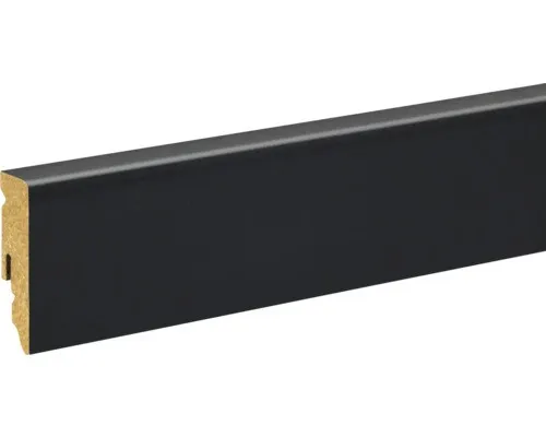 Sockelleiste FU062L1 MDF schwarz 15x58x2400 mm