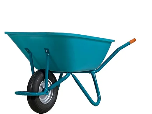 Mefro Schubkarre Kunststoff 140 L | Ergonomischer Griff & kugelgelagerte Luftreifen - Schubkarre aus robustem Kunststoff mit 140 L Kapazität, ergonomischem Griff und kugelgelagerten Luftreifen für müheloses Transportieren von bis zu 250 kg.
