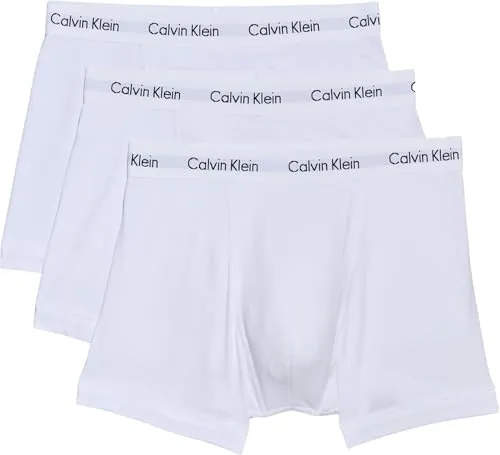 Calvin Klein Herren Boxershorts Low Rise TRUNK, 3er Pack - Retroshorts für Herren, ohne Eingriff, mit hochwertigem Calvin Klein Logo Bund für optimalen Tragekomfort und modernen Look.