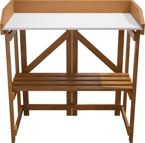 Primaster Pflanztisch Cala aus Holz 85 x 44 cm - Der Primaster Pflanztisch Cala aus Holz ist ideal für Garten und Terrasse. Mit seiner stabilen Ablagefläche bietet er praktischen Stauraum für Werkzeuge und Zubehör, sodass Sie beim Umtopfen immer bestens ausgestattet sind.