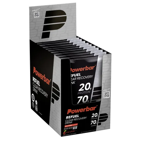 Powerbar Refuel Clear Recovery Drink - 10 Portionen für optimale Regeneration - Gel für Sportler, unterstützt die schnelle Erholung nach dem Training mit einem erfrischenden Geschmack und einfacher Zubereitung.