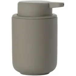 Zone Denmark Seifenspender Ume - Taupe 250 ml - Eleganter Seifenspender aus Steinzeug in modernem Taupe, ideal für stilvolle Badezimmer und Küchen. Perfekt für eine einfache Dosierung von Flüssigseife.