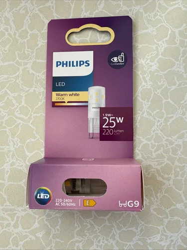 Philips LED Stiftsockellampe 1,9W = 25W G9 matt 220lm Warmweiß 2700K Licht Ø14mm